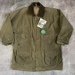Men's Vintage 90's Filson Foul Weather Waxed Canvas Shelter Cloth Jacket Sz 2XL